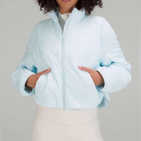 lululemon athletica Jackets & Blazers - NWOT NEW Lululemon Quilted Light Insulation Cropped Jacket Powder Blue